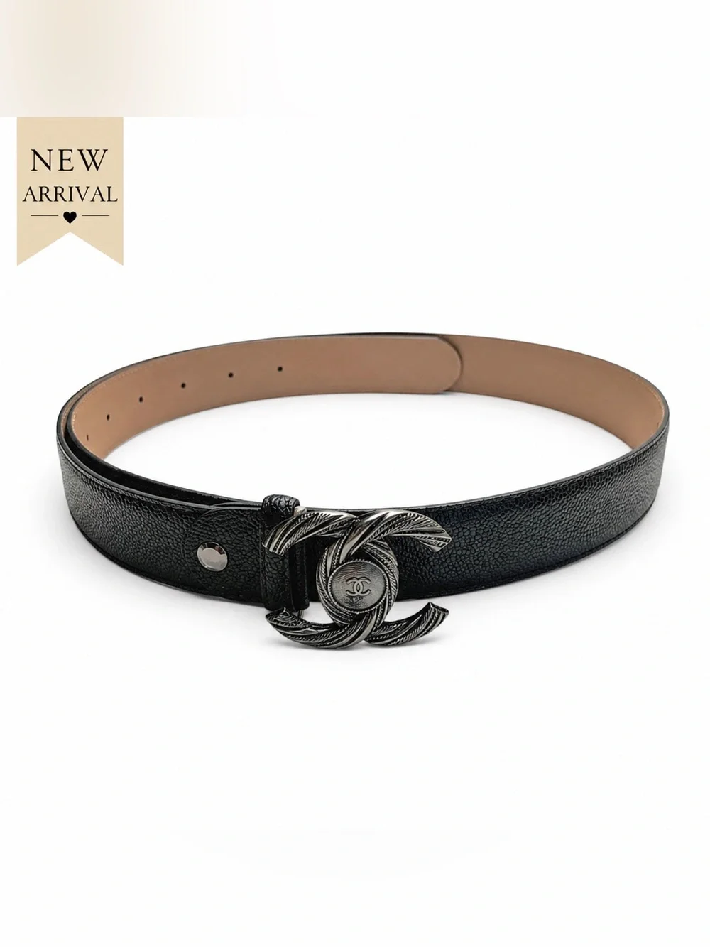 🖤 Women’s Black Belt with Antique Silver Buckle 🖤